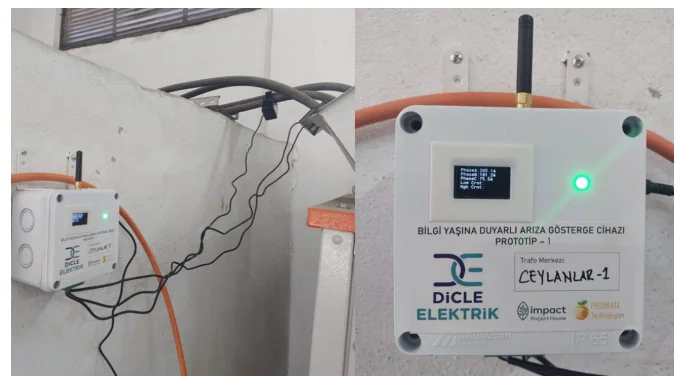 Figure 1 from “AoI-Driven IoT Fault Detection for Smart Grids”: AoI-driven IoT fault detection device on a transformer
